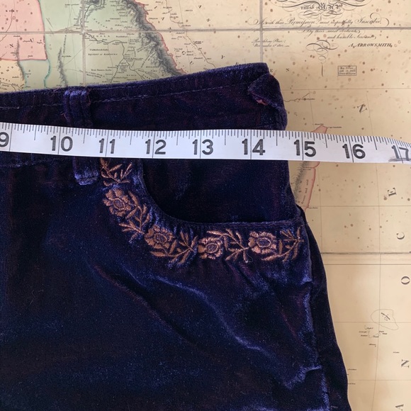 Free People Embroidered Velvet Shorts 0 2 XS S - Picture 7 of 9